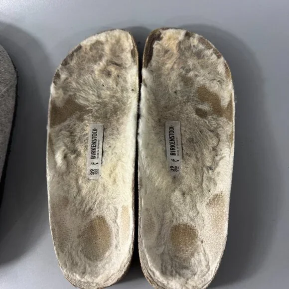 Birkenstock Zermatt Shearling Wool Felt, Light Gray, Size 39 - Picture 12 of 15